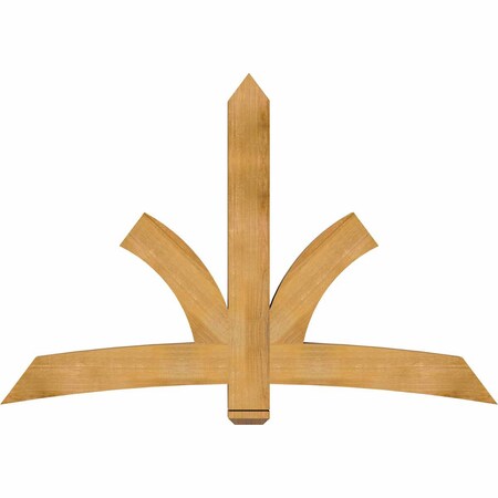Ekena Millwork Davenport Rough Sawn Timber Gable Bracket, Western Red Cedar, 72"W x 48"H x 4"D x 6"F, 16/12 Pitch GBW072X48X0406DAV00RWR